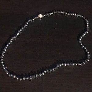 Vintage black pearl necklace
